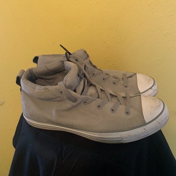 Converse All Star Gray Suede Sneakers - Picture 1 of 6
